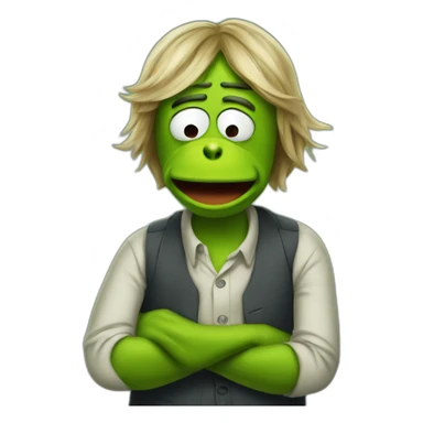 stressed kermit sticker