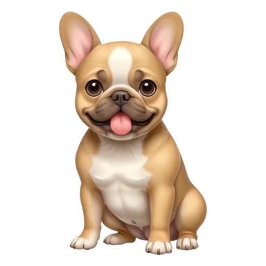 a full body of cute french bulldog sticker