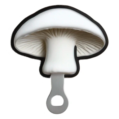 mushroom bottle opener sticker