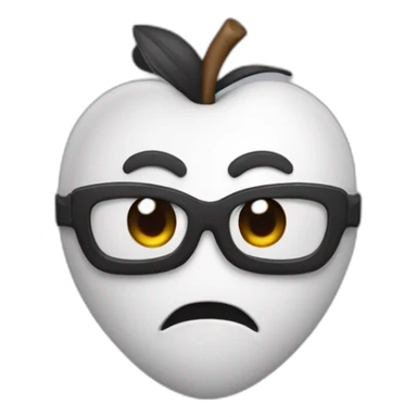 Corazón blanco con cinta negra sticker