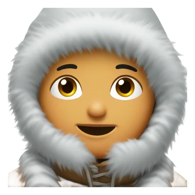 Eskimo kiss, covered in snow  sticker