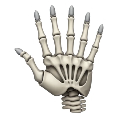 skeleton hand middle finger sticker