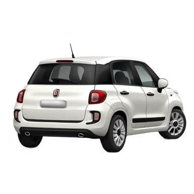 White Fiat 500L 2010 sticker
