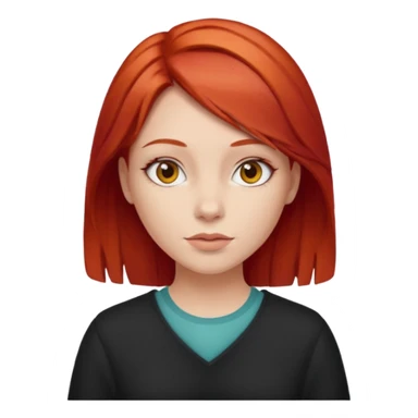 red hair girl sticker