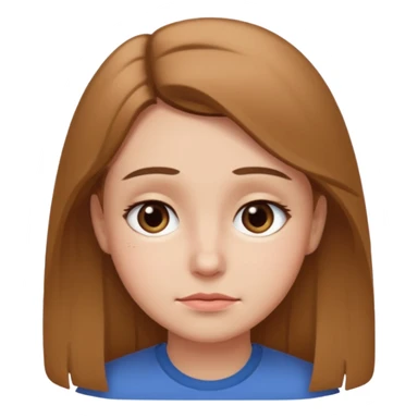 Squinty eyes sad eyebrows and a soft smile sticker