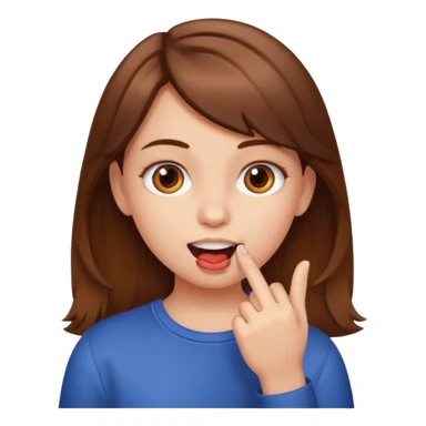 bite your finger girl sticker