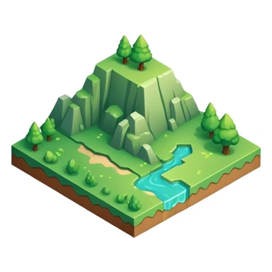 isometric terrain single green tile sticker