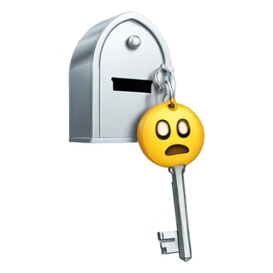 Keys hanging from letterbox  sticker