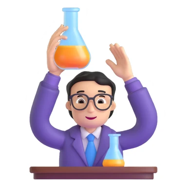 student raising hand with chemistry flask, asking about valency sticker