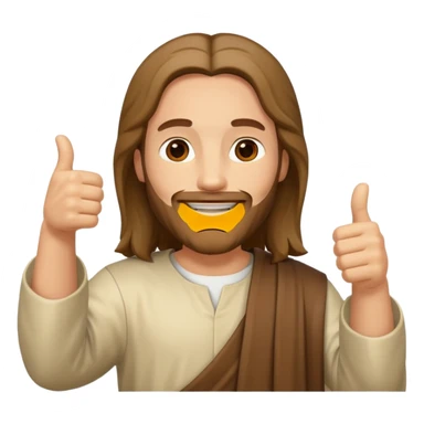 Jesus christ smiling thumbs up sticker