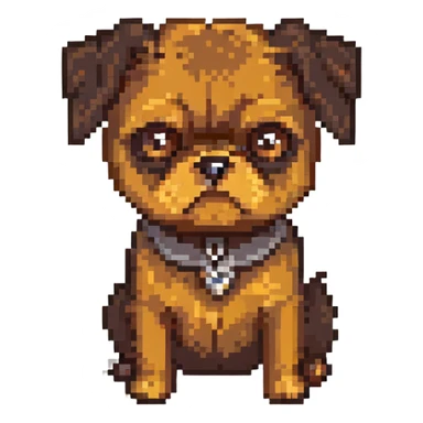 angry small black and brown dog sticker