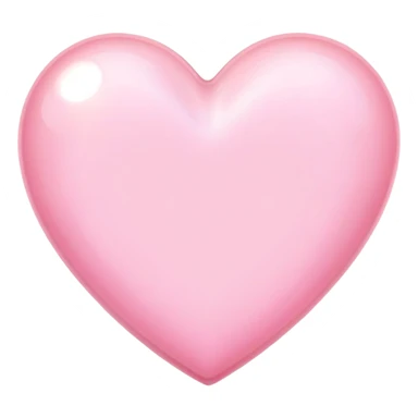 pastel pink heart with soft glow and shiny surface sticker