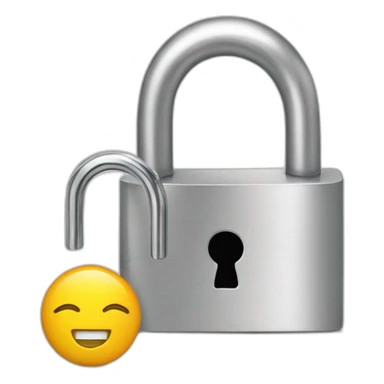 lock next to a macbook sticker