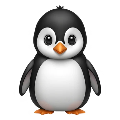 Cute penguin waiting  sticker