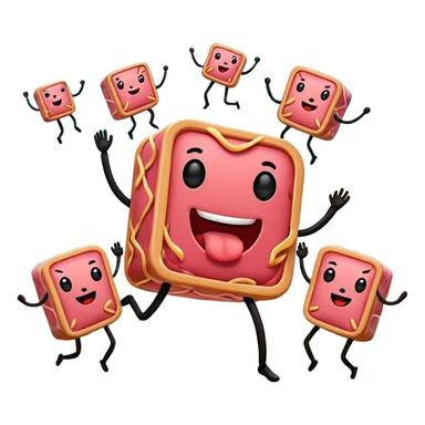 SPAM MEAT meme DANCE PARTY LANDSCAPE sticker