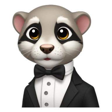 A ferret James Bond sticker