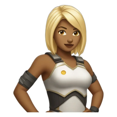 Number one and a blonde warriors girl sticker