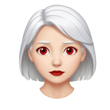 female white hair face slap
 sticker