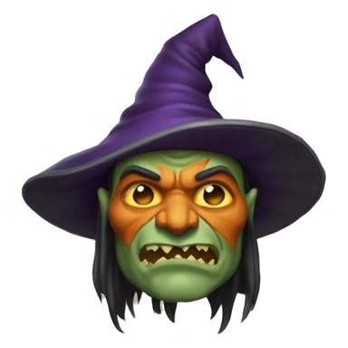 half-orc male wizard necromancer pumpkin sticker