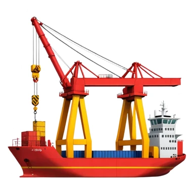 Cranes at the dock, import sticker