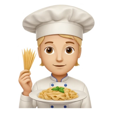 Teacher with pasta sticker