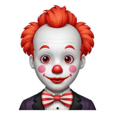Clown with striped bow tie sticker