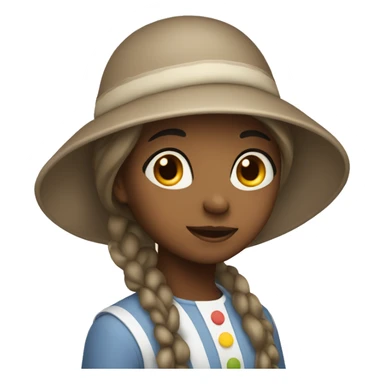 Girl wearing a bonnet sticker