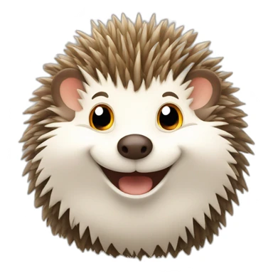smiling hedgehog playing games sticker