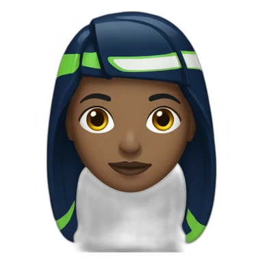 seahawks fan female sticker