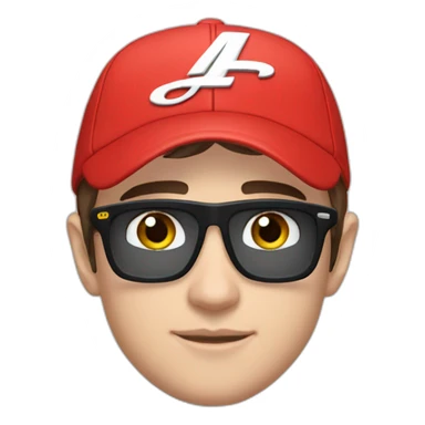 Charles Leclerc with formula 1 cap sticker