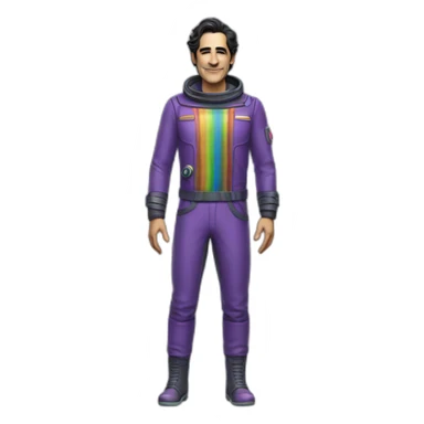 Ben Chaplin rainbow space outfit full body sticker