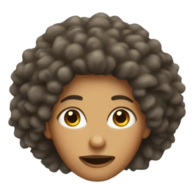 frizzy hair woman sticker