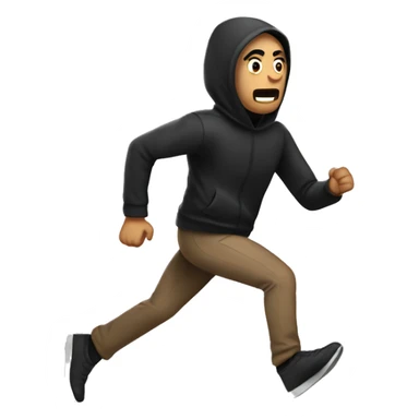 person from mexico running from a thief sticker