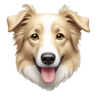 light beige border collie  sticker