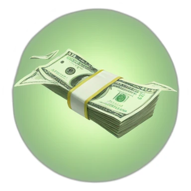 Money flying sticker