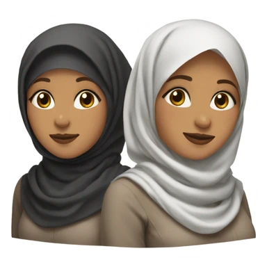 group of 2 hijabis and 1 non hijabi sticker