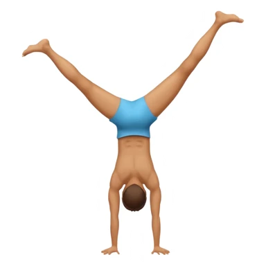 a person doing a handstand sticker