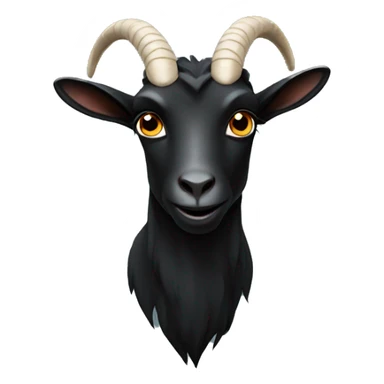 Black goat sticker