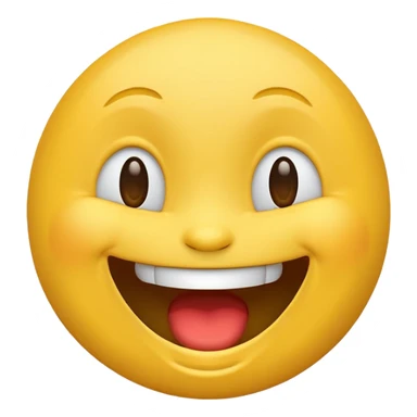 laughing face emoji, expressive and joyful sticker