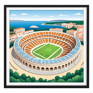 Cinematic Realistic Pula Arena, Croatia emoji sticker