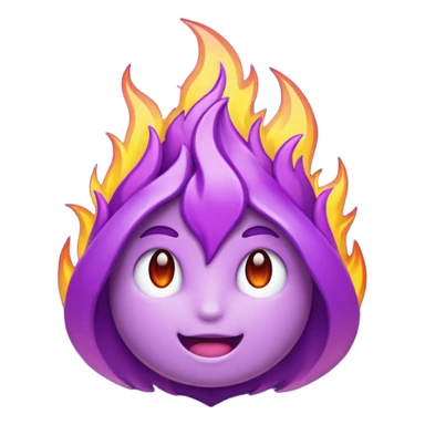 purple fire sticker