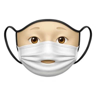 Mouth mask no face sticker