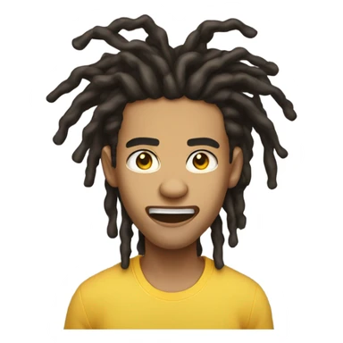 lightskin guy with 2 strand dreads yelling sticker