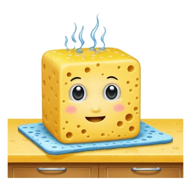 sponge in kitchen sticker