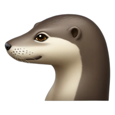 Une loutre sur un cheval sticker