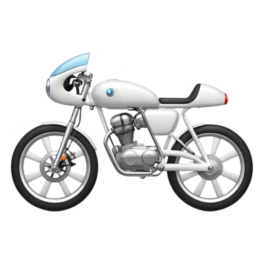 white Bike  sticker