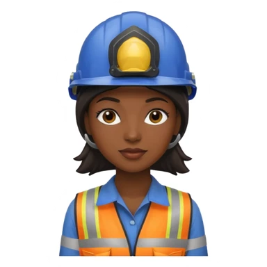 black woman wearing safety helmets sticker