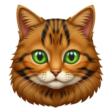brown tabby cat with green eyes sticker