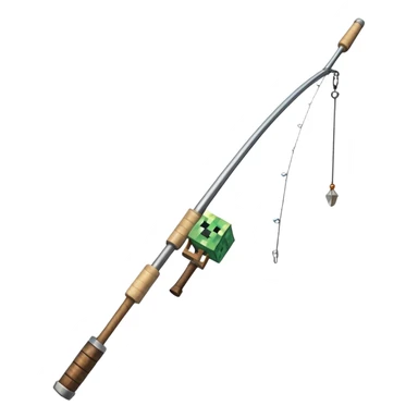 Minecraft fishing rod sticker