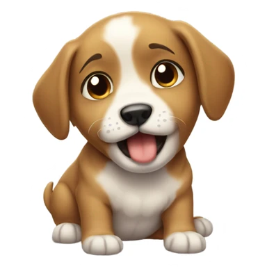 puppy crying  sticker